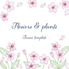 Flowers & plants Frame template