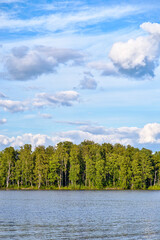 Lovely summer day by lake