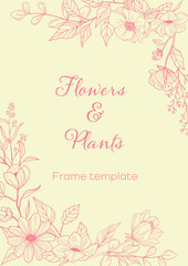 Flowers & plants Frame template