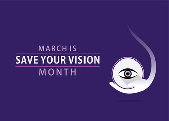 save your vision month theme design
