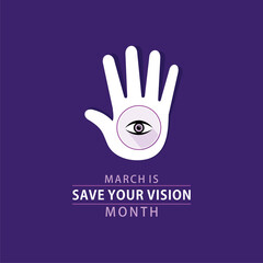 save your vision month theme design