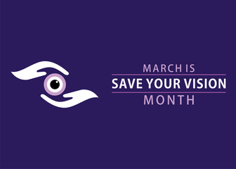 save your vision month theme design