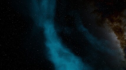 Fototapeta premium Space background with nebula and stars, nebula in deep space, abstract colorful background 3d render