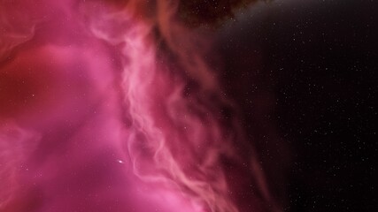 Space background with nebula and stars, nebula in deep space, abstract colorful background 3d render
