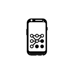 digital mobile security lock icon