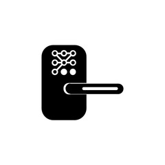 door digital lock icon vector