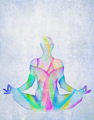 meditation yoga pose illustration