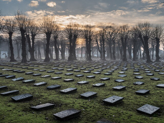 Cemetery in Christiansfeld, Denmark