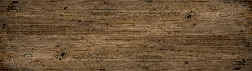 old brown rustic dark wooden texture - wood timber background panorama long banner	
