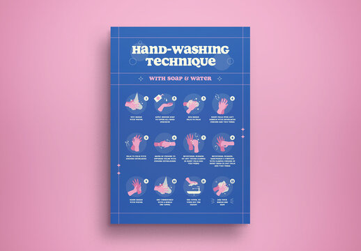 How to Wash Your Hands Flyer Layout