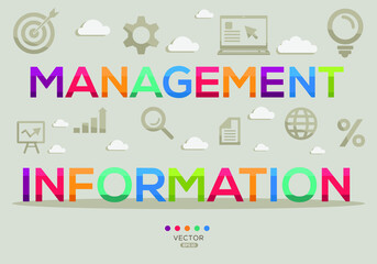 Creative (management information) Banner Word with Icon ,Vector illustration. © khaled