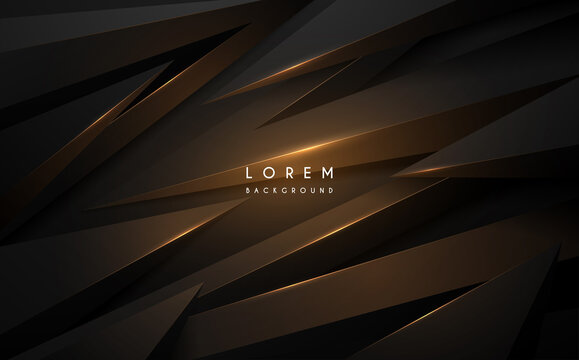 Abstract Black And Gold Geometric Shapes Background