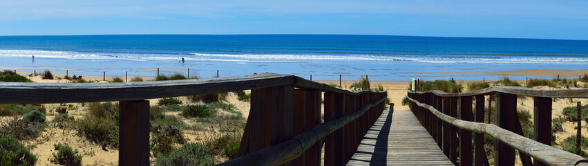 Footbridge to the beach, Huelva