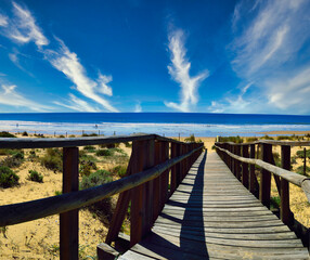 Footbridge to the beach, Huelva