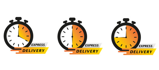 Express Delivery. Stopwatch. Vector illustration