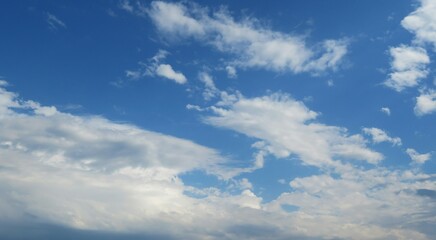 Beautiful clouds in the blue sky