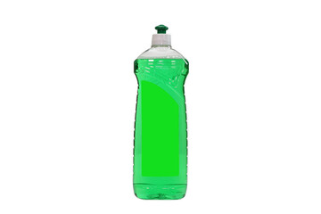 green bottle isolated on white background