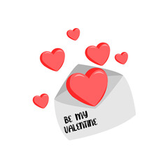 Isolated romantic letter envelope. Valentines day - Vector
