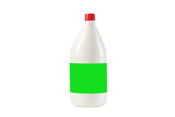 green bottle isolated on white background
