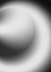 Circular monochrome gradient. Unusual minimalistic background. Cover design, banner. EPS vector.