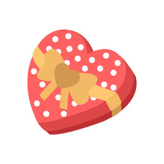 Isolated valentines gift box. Valentines day - Vector illustration