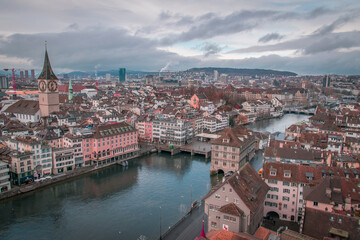 Fototapeta na wymiar Zurich Skyline