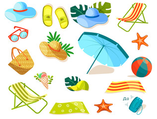 Naklejka premium summer items