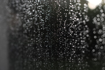 Obraz na płótnie Canvas water drops on the window