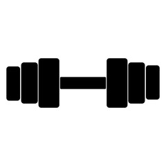 Dumbbell icon, fitness tool. Stock vector