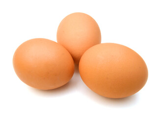 Eggs isolated on white background