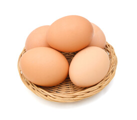Eggs isolated on white background