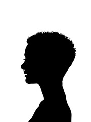 woman, black, profile. face in profile, woman face in profile	