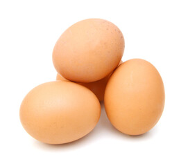 Eggs isolated on white background