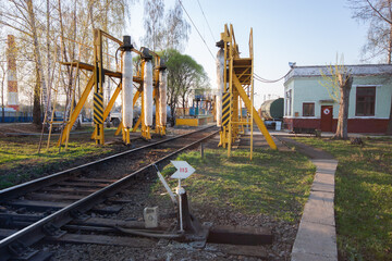 Installation with brushes for washing trains and wagons in the depot Domodedovo - 417929395