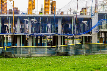 Formwork of a building under construction