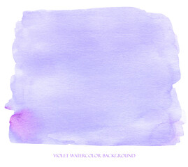 Obraz premium Violet watercolor splash Abstract purple watercolour background