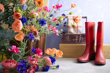 flowers in a vase on the table
