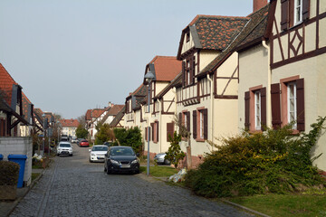 Fototapeta na wymiar Arbeitersiedlung kiautschau im wormser westend