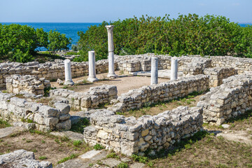 Remains of ancient Christian temple known as Basilica within basilica. Church was built in VI AD....