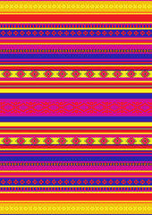 Ethnic seamless colorful geometric pattern. Traditional ornament background. Folk ornamental texture. Bright colors.