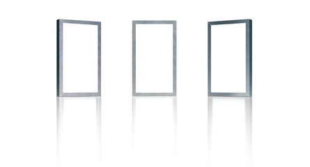 City light boxes with isolated on the white background. 3d illustration