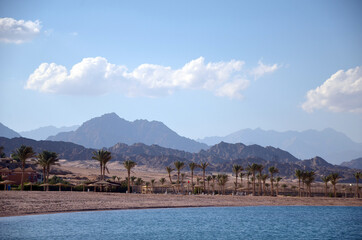 Deserted coast of the Sinai Peninsula. Sharm El Sheikh, Egypt