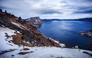 Winter on Crater Lake, Crater Lake National Park, Oregon
