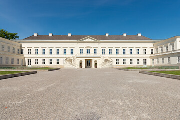 Fototapeta na wymiar Herrenhausen Palace exterior in Herrenhausen Gardens, Hannover, Germany