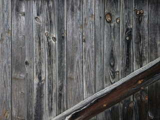 Old wood texture - weathered gray wooden gate board background