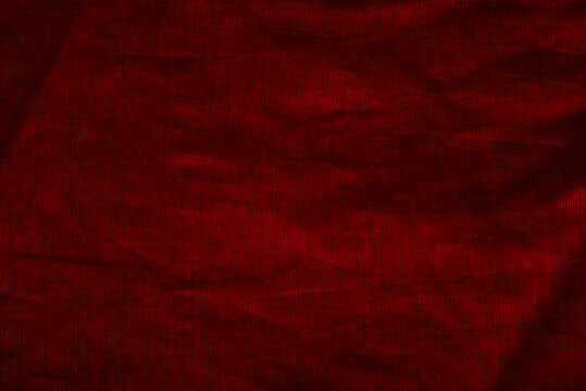 Red cloth background and texture, Grooved of red fabric abstract