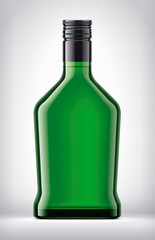 Color Glass Bottle on background.
