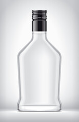 Glass Bottle on background. 