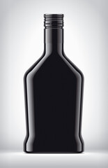 Non-transparent bottle on background. 