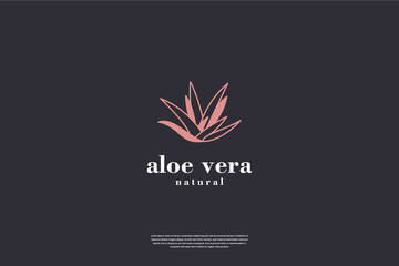 Obraz premium Aloe vera logo design inspiration